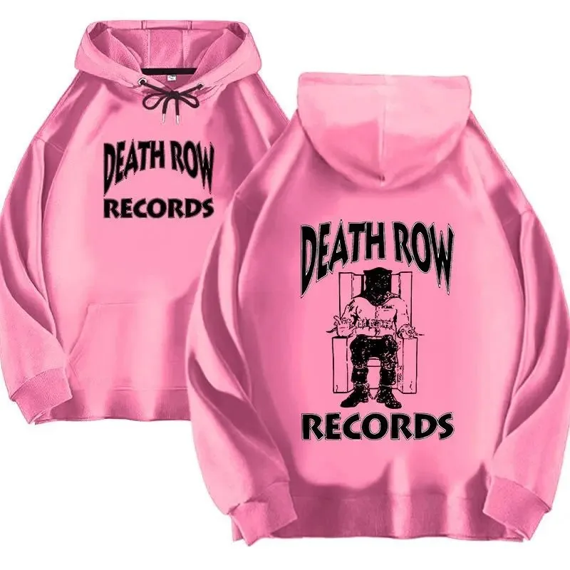 Homens e mulheres Death Row Records capuz, moletom grande estampado, tops de hip hop, moda Animation casual sports style Casual
