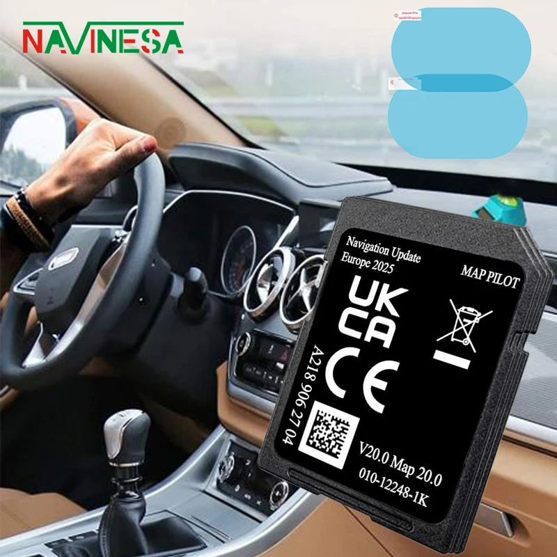 32GB Full 2025 Version Car Navigation Europe SD Card V20 for Mercedes A B C E M ML MLC-Class Sat Card Maps UK EU