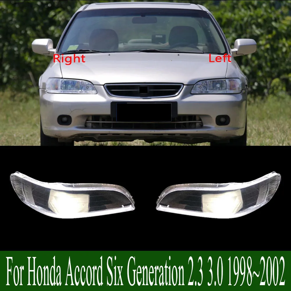 For Honda Accord Six Generation 2.3 3.0 1998~2002 Headlight Cover Lampshade Transparent Headlamp Lamp Shell Lens