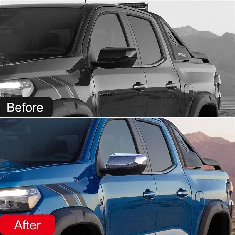 

Car Electroplated Side Door Rearview Mirror Cover Trim For Colorado 2024 Overlay Cover