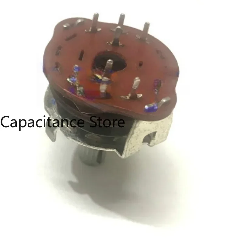 5PCS RS25 rotary band  2-pole, 3-gear signal switching switch, shaft length 15mm, twisted twice