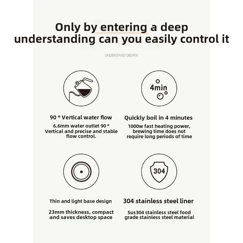 غلاية، وعاء قهوة مخمر يدويًا، غلاية كهربائية من الفولاذ المقاوم للصدأ ذات فم نحيل، وعاء شاي معقوفة جديد