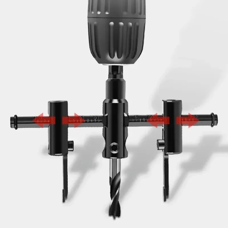 Upgrade Adjustable Aircraft Type Hole Opener Woodworking Wood Plasterboard Plastic Punching Twist Drill Shot Downlight Reamer