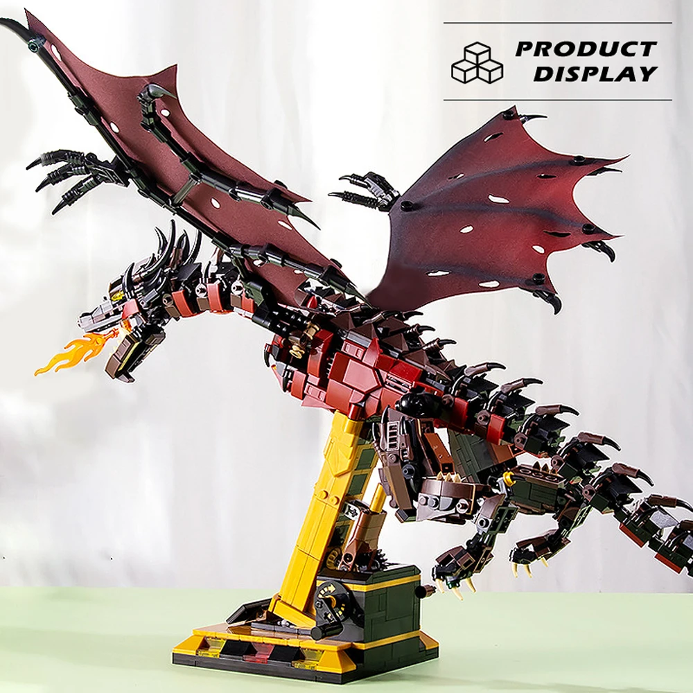 Dragon Phantom Wyevrn Building Blocks Model Bricks Movie Middle-earth Medieval Series Ice Dragon Assembly Sets Toys Gifts Decor