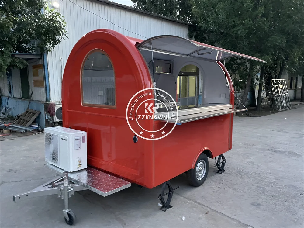 

Mobile Food Truck Trailer For Coffee Snack Pizza Kiosk Customize Fast Food Cart With Fully Catering Equipments