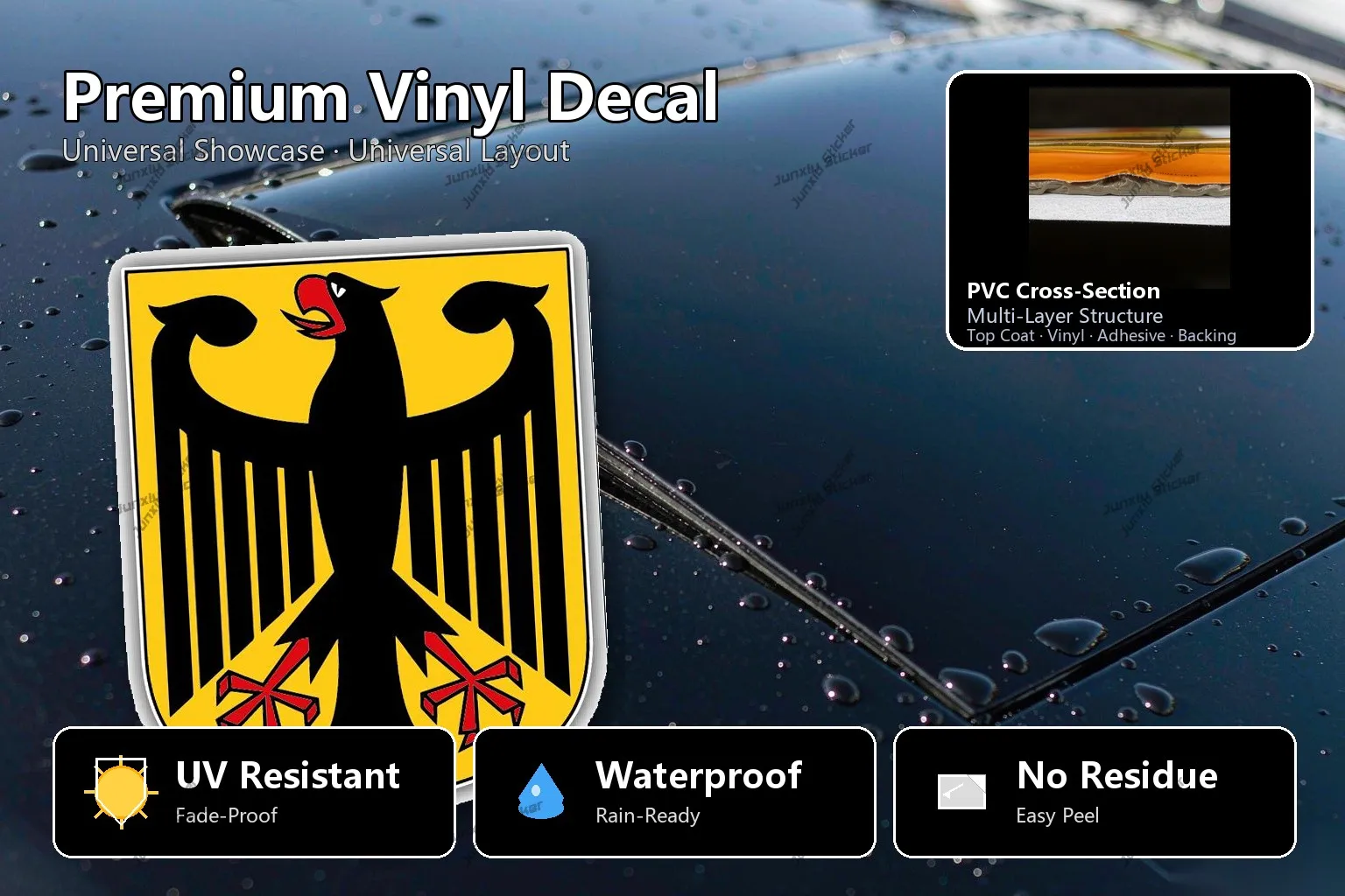 2 x Dent Requin Tigre 25 cm x 9 cm, Auto-Moto-Aufkleber, wasserdichter Vinyl-Aufkleber für Fahrzeugstoßstangen, Motorradzubehör. – Detail 4