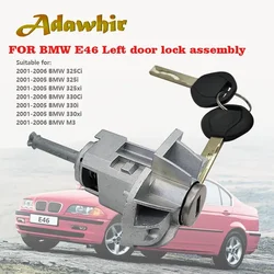For BMW/ E46 3 Series Front Left Driver Door Lock Cylinder Barrel WITH 2 KEYS 51217019975, 51 21 7 019 975