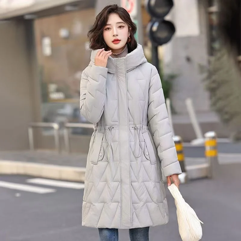 2025 Winter Women Jacket Coats Long Parkas Female Down Cotton Hooded Overcoat Thick Warm Jackets Windproof Casual Student Coat