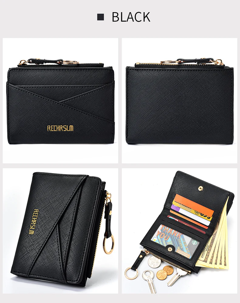 Frauen PU Leder Kupplung Brieftasche Mini Münze Karte Halter Kurze Schnalle Handtasche Neue Mode Kleine Größe Frauen Brieftasche – Detail 12