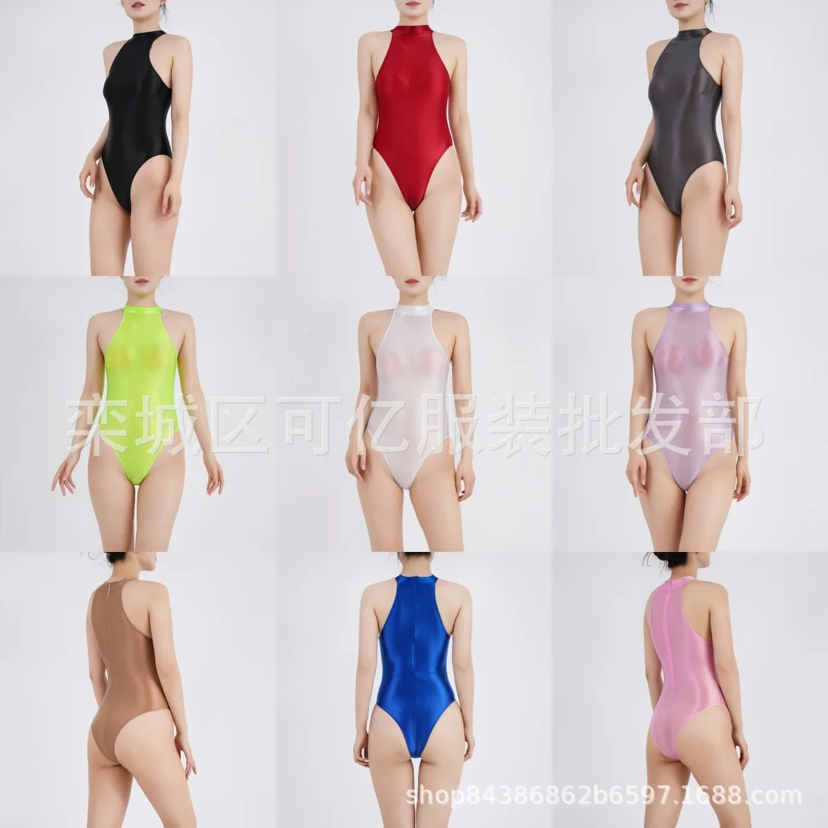 Glossy See Through Sexy Undershirts Leotard Bodysuit Sleeveless Romper Jumpsuits Underwears