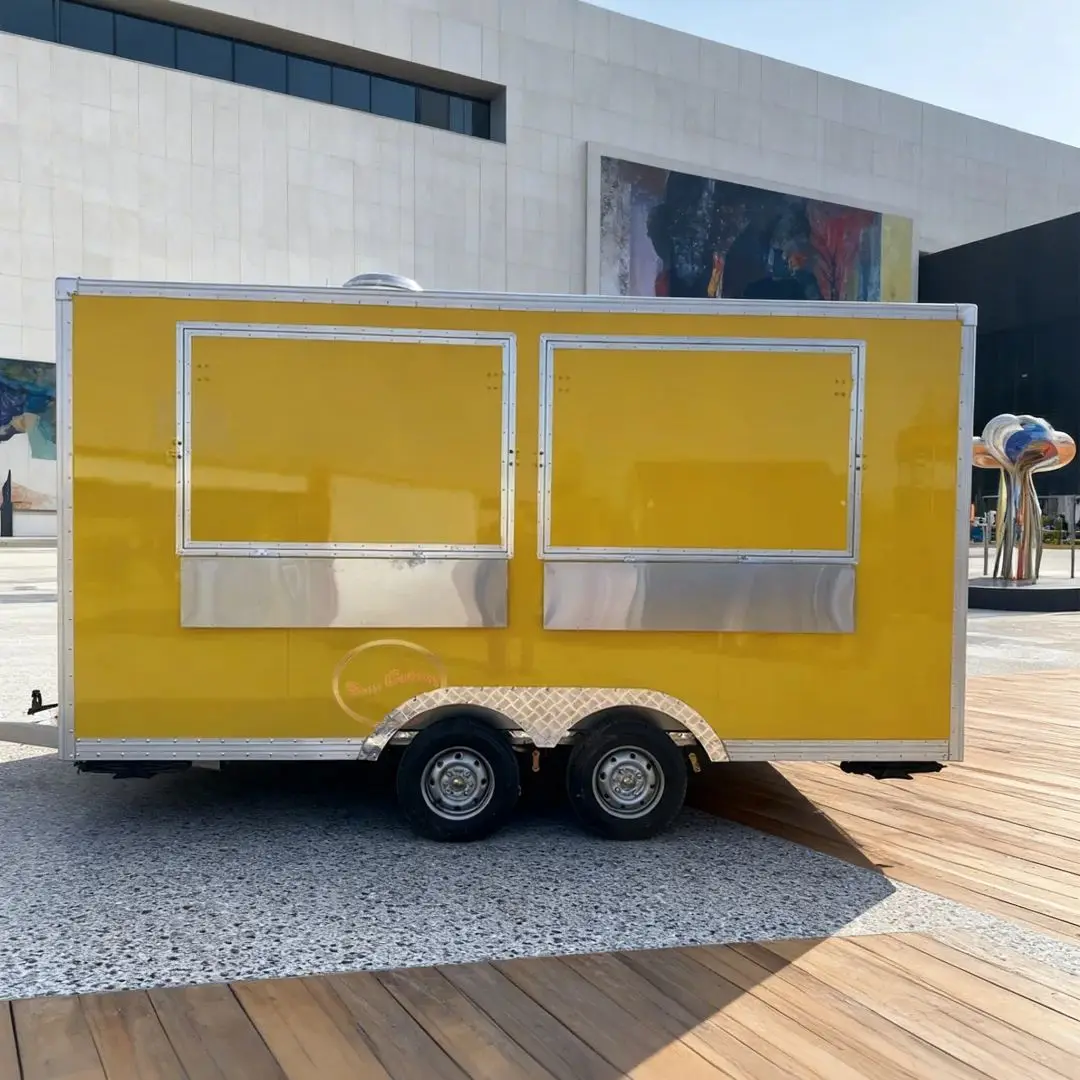 

Stylish Vibrant Towable Food Trailer Large-Capacity Multifunctional Outdoor Mobile Vendor Cart for Business
