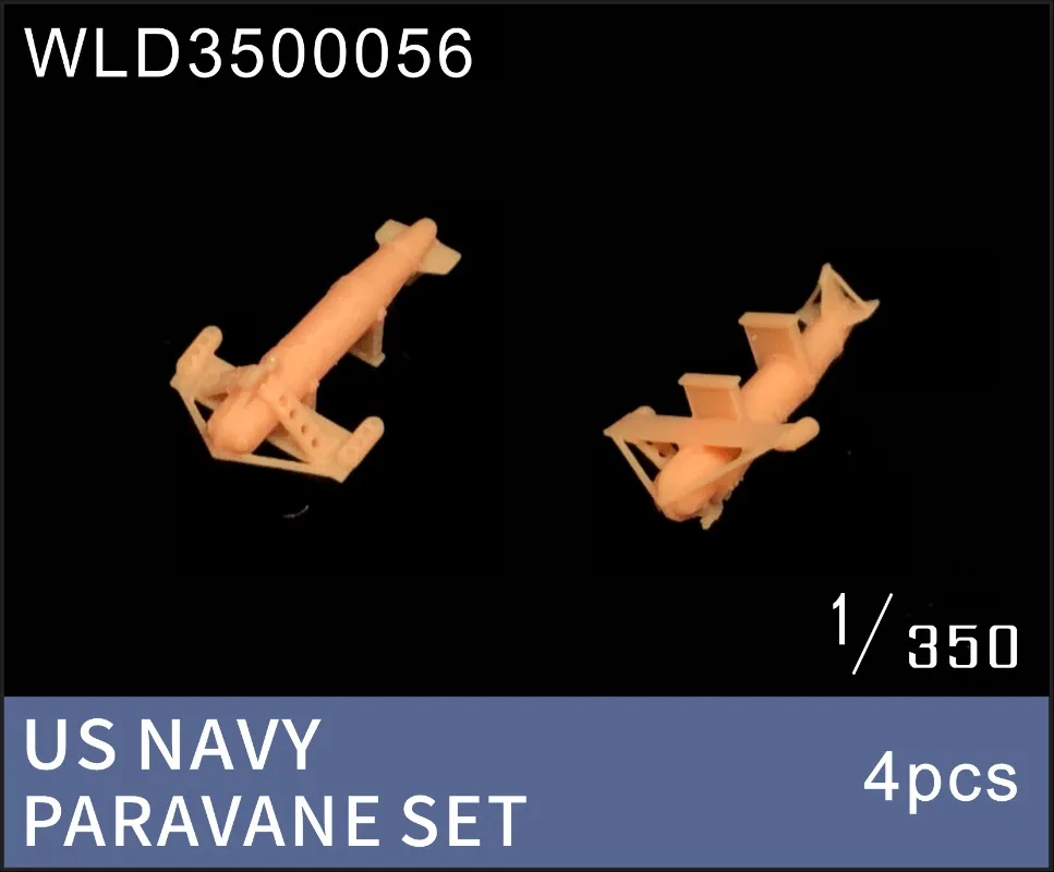 WLD3500056 1/350 US Navy Paravane Set (4pcs) 3D Print Resin Parts