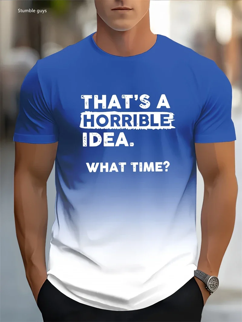 Sommer Herren Übergroßes Alltags-Sport-T-Shirt Anime-Inspiriert Locker Sitzend Kurzarm Atmungsaktiv Leichtgewichtig Modisches Trikot
