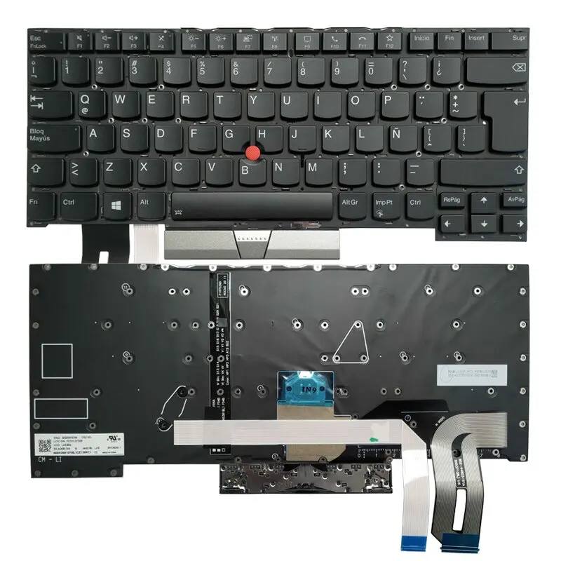 

New Baclit Latin Keyboard For Lenovo ThinkPad T14S Gen 1 P1 Gen 3 X1 Extreme 3rd Gen PK131L51D26 LA Black