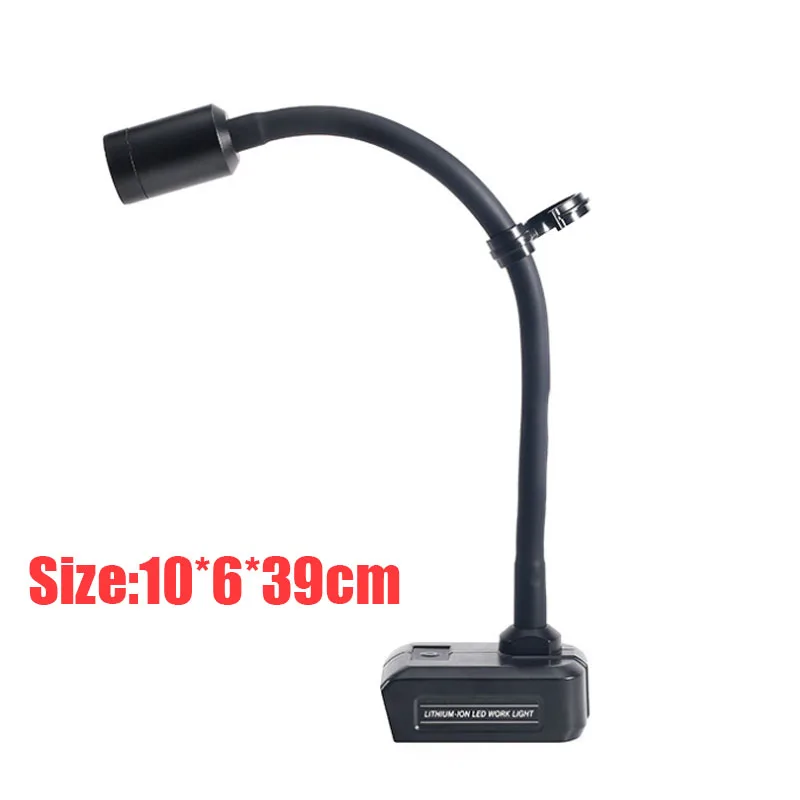 LED Desk Work Hose Lamp For Makita/Bosch/Milwaukee/Dewalt 18V Li-ion Battery Flexible Gooseneck LED Light For Workbench Lathe