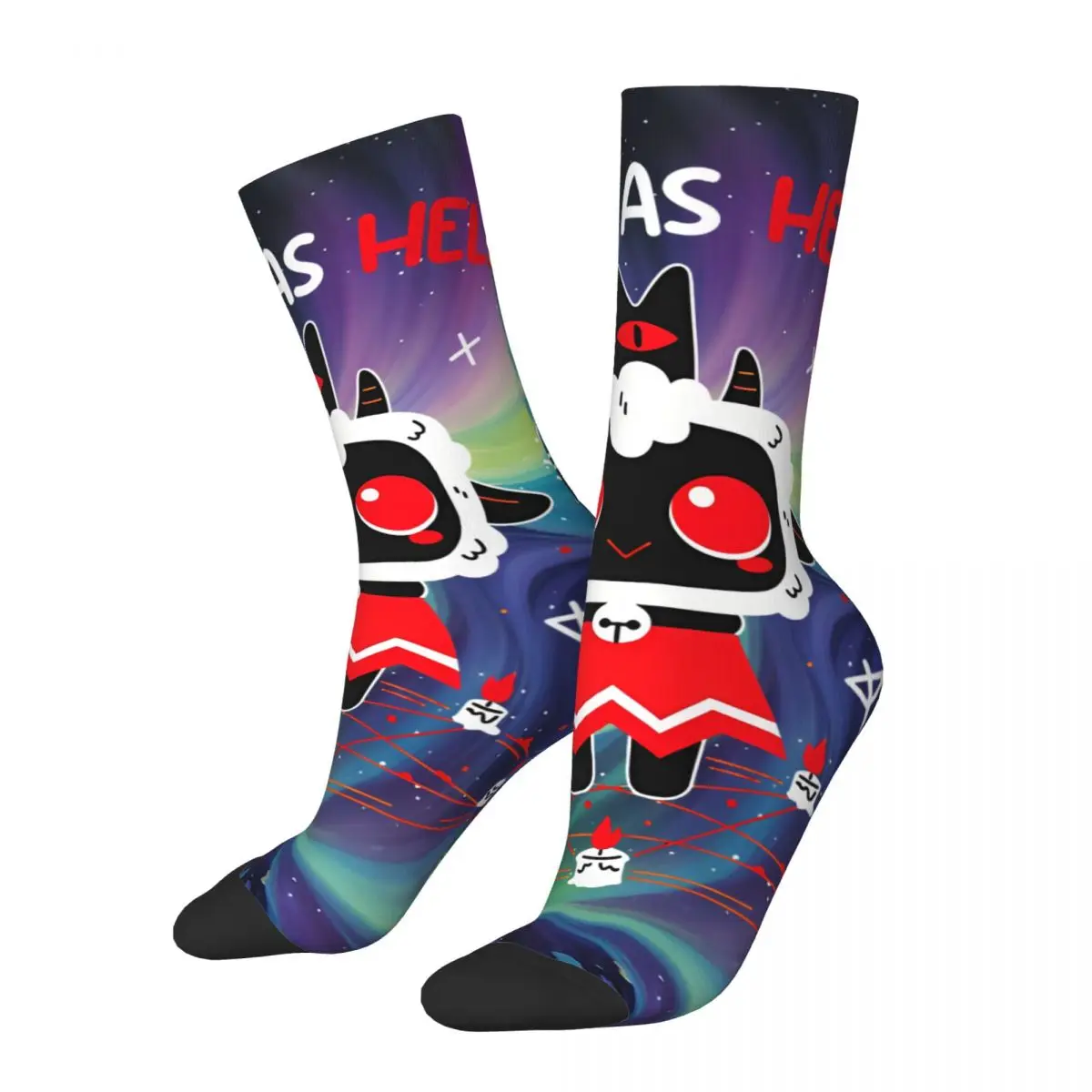 Happy Funny Funny Men's Socks Retro Harajuku C-Cult of The Lamb Goat Hip Hop Novelty Casual Crew Crazy Sock Gift Printed