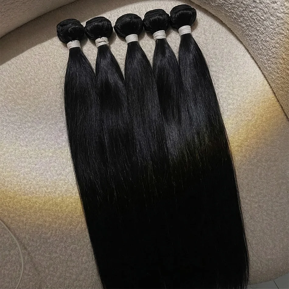 

40 Inch Straight Bundles Natural Color Human Hair Weave 1 3 5 Bundles Deal Brazilian Straight Extensions Silk Straight Hair