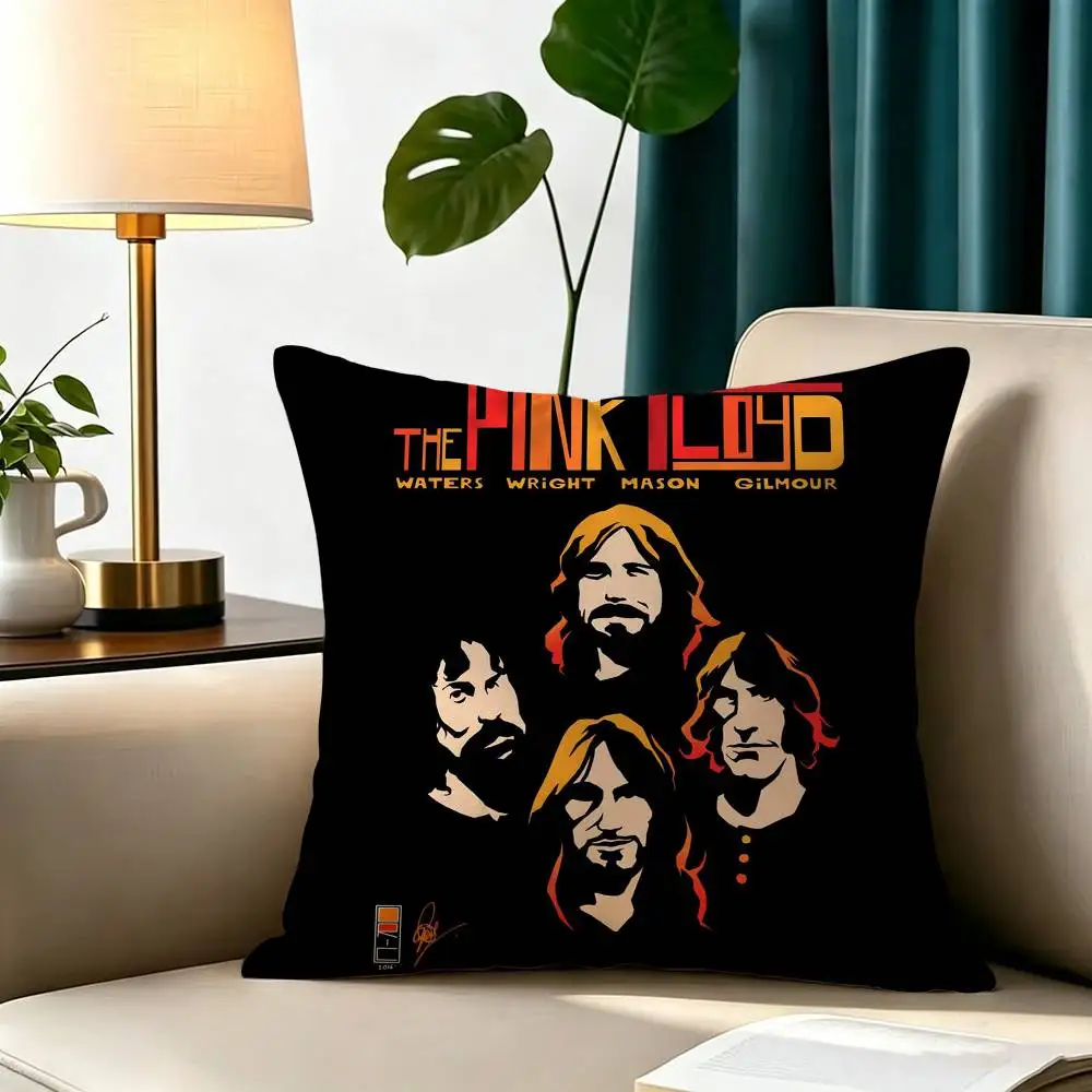 Rock P-Pink F-Floyd  Square Double-Sided printed Pillow Case Bedroom Bedside Pillow Sofa Cushion Cover