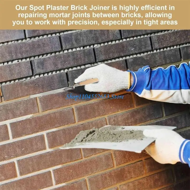 Y6GD 2Pcs Tuck Pointers Tuck Pointing Trowel with Handle Mortar Repair Tool Tuck