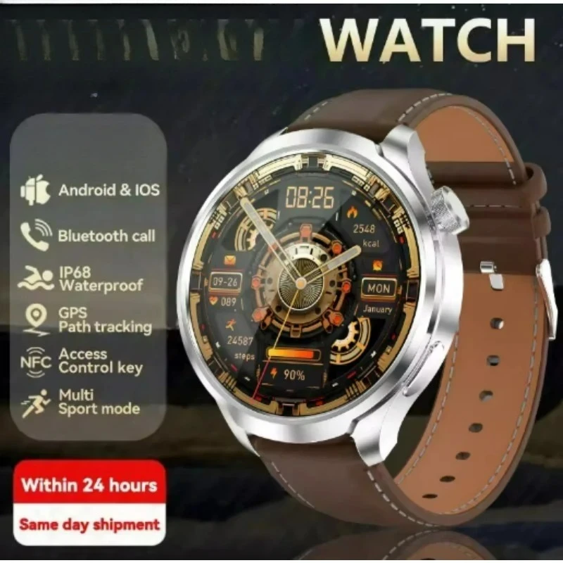 

For 2026 New GPS Sports NFC Fashion Smartwatch Men's 1.85 "AMOLED Screen Heart Rate Blood Pressure Health Smart Watch
