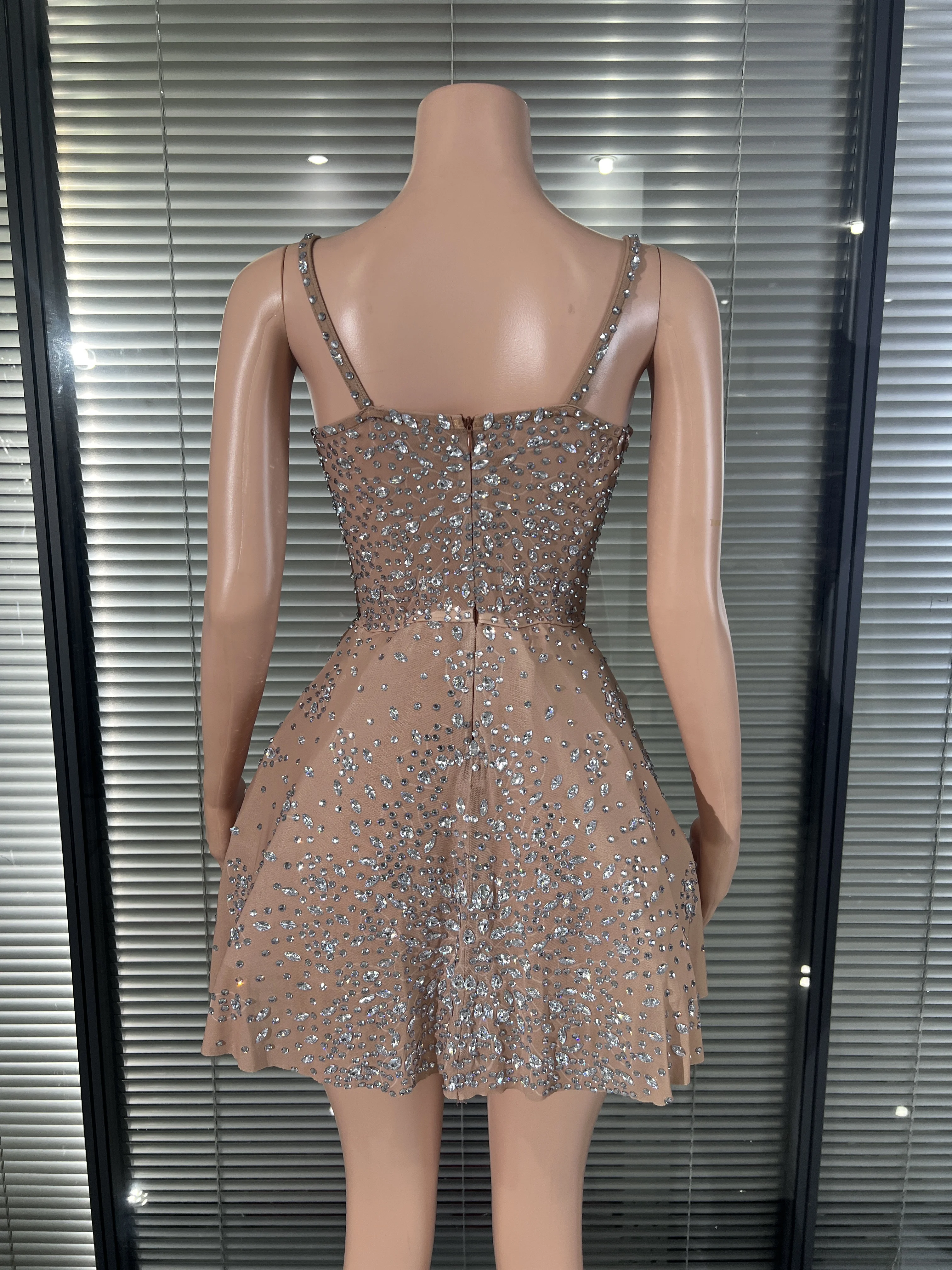 Glitterende, met strass steent - Sparkly Rhinestone Club Party Dress recensie en prijs