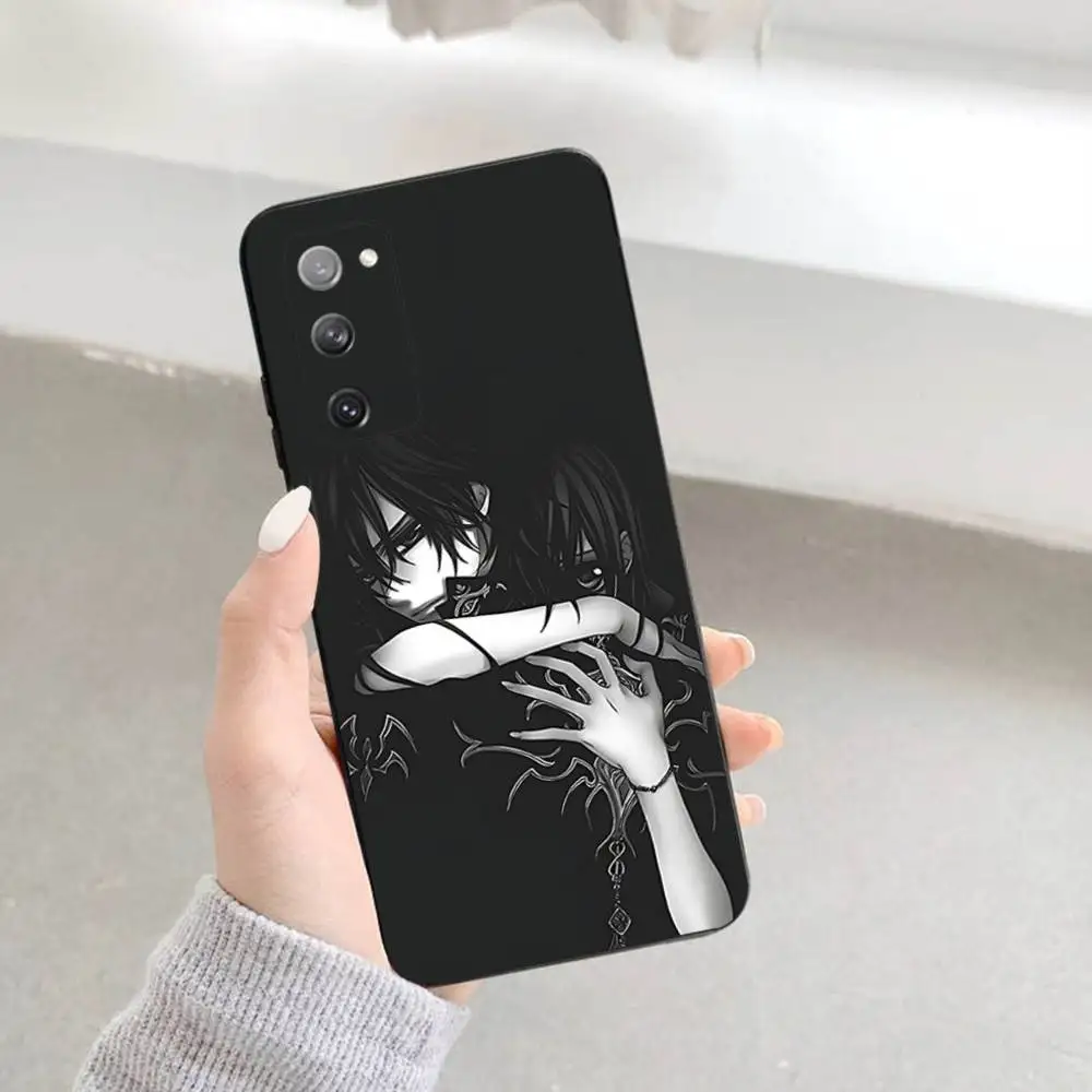 حافظة هاتف V-Vampire K-knight Anime لهاتف سامسونج S 25,24,23,22,30,21,10,9,Ultra,Plus,Lite,FE,4,5G حافظة سوداء ناعمة