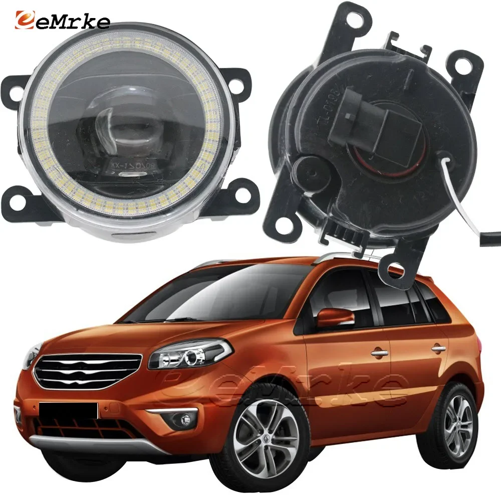 

Car Fog Lamp Assembly for Renault Koleos MK1 Samsung QM5 2012 2013 2014 2015 Angel Eyes Led DRL PTF with Lens Head Light 15W 12V