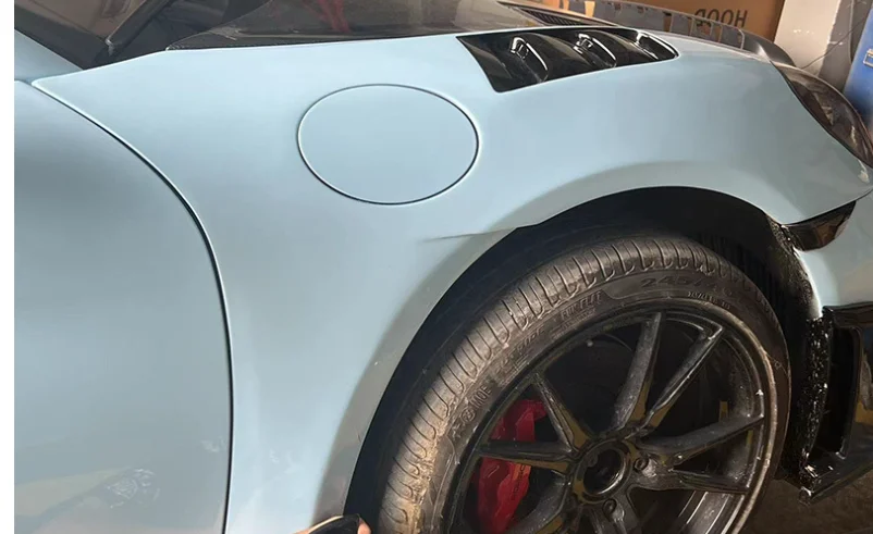 Half Dry Carbon Fiber Front Fender for Porsche 718 Boxster GT4RS Front Fender Trims