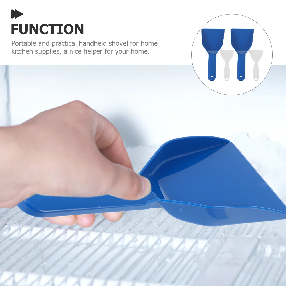 

4pcs Refrigerator Ice Shovel Snow Remover Tool Multifunctional Frost Spade Durable Pp Material Car Window Ice Scraper Handheld