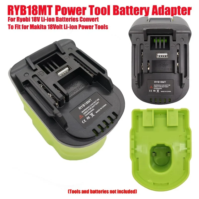 

HAKSINKY RYB18MT Power Tool Battery Adapter for Ryobi 18V Li-ion Batteries Convert To Fit for Makita 18Volt Li-ion Power Tools