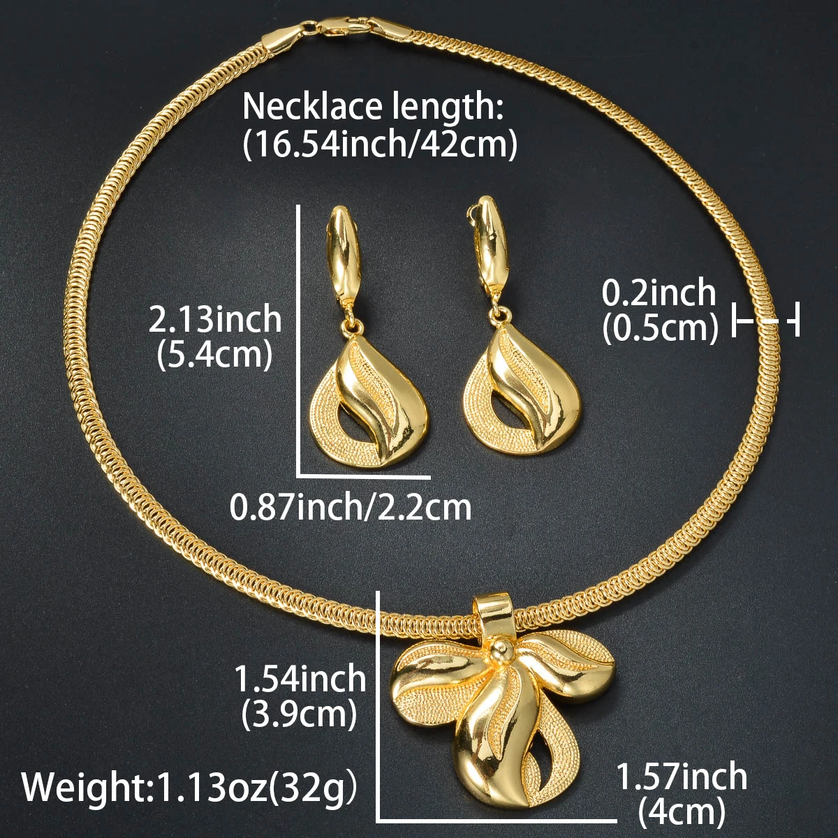 Parure de bijoux plaqués or 18 - Ethnic Fashion In Dubai avis et prix