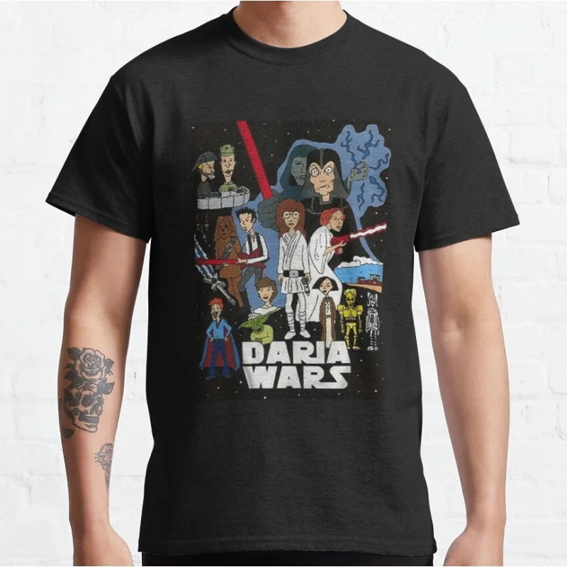

Daria Wars Retro Sick sad world tv shows Gift t shirt 90s Nostalgia cartoon Graphic Clothes Large size Tops 100% cotton tee