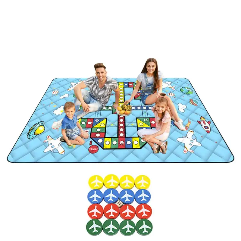 

Picnic Blankets Camping Blanket Waterproof Foldable Kids Crawling Mat Lightweight Thickened Multifunctional Chess Carpet With