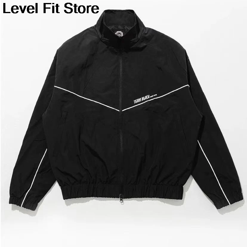 Jinx Team Black Jacket Windbreaker Jaekyung Cosplay Sports Coat Men Women Loose Track Activewear Long Sleeve Top Y2k Outerwears