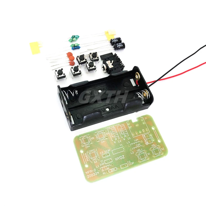 76-108MHz FM Stereo Radio DIY Kit Wireless FM Radio Transmitter And Receiver Module Frequency Modulation Soldering Practice