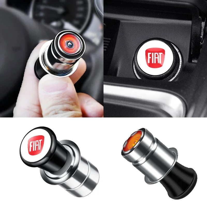 Car Portable Cigarette Lighter Auto Badge Cigar Lighter Adapter For FIAT Abarth 500 Panda Bravo Punto Tipo Linea Ducato Freemont