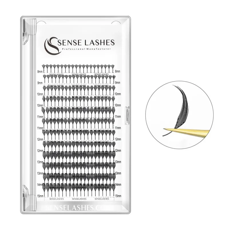 

SENSE LASHES Premade Fan Lashes Anime Tower Tips Eyelash Extensions Feather Soft Natural Premade Volume Fans Makeup Tools