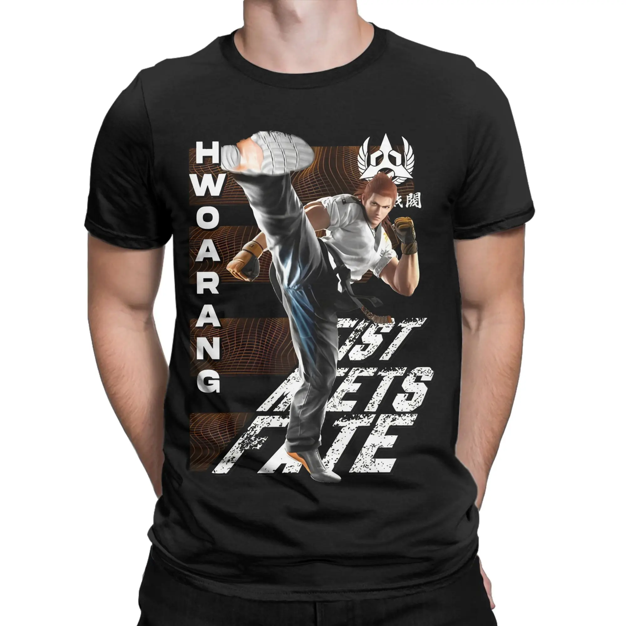 Novelty Tekken 8 Hwoarang Video Game T-Shirt Men Cotton Short Sleeve  Crewneck Summer Tops Shirts