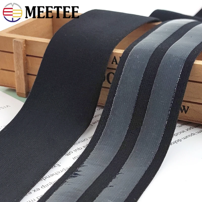 

2/5Meters 5cm Non-slip Silicone Elastic Band DIY Sewing Nylon Polyester Rubber Strap for Clothes Pants Belt Strech Webbing Tapes