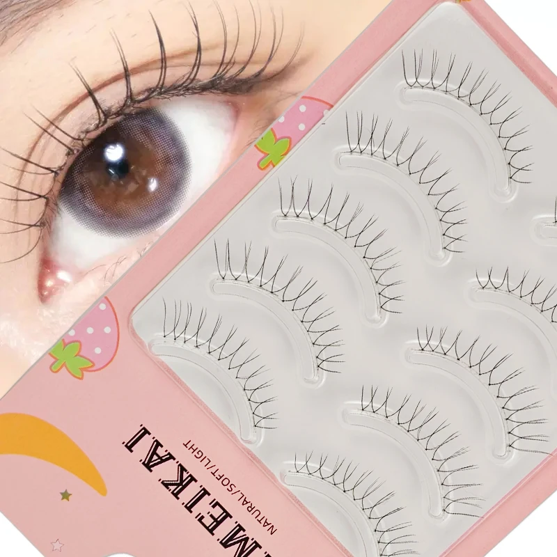 10 Paar falsche Wimpern im Anime-Stil, 11 mm, gekräuselt, C-förmig, Dicke 0,07, keine Verformung – Detail 10