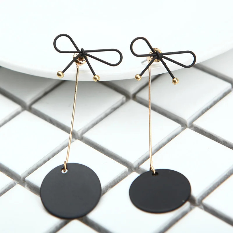 Fashion 2026 Chic Bow Earrings Simple Personality Frosted Wafer Bowknot Earrings For Women Jewelry Pendientes Brincos Cute Gifts
