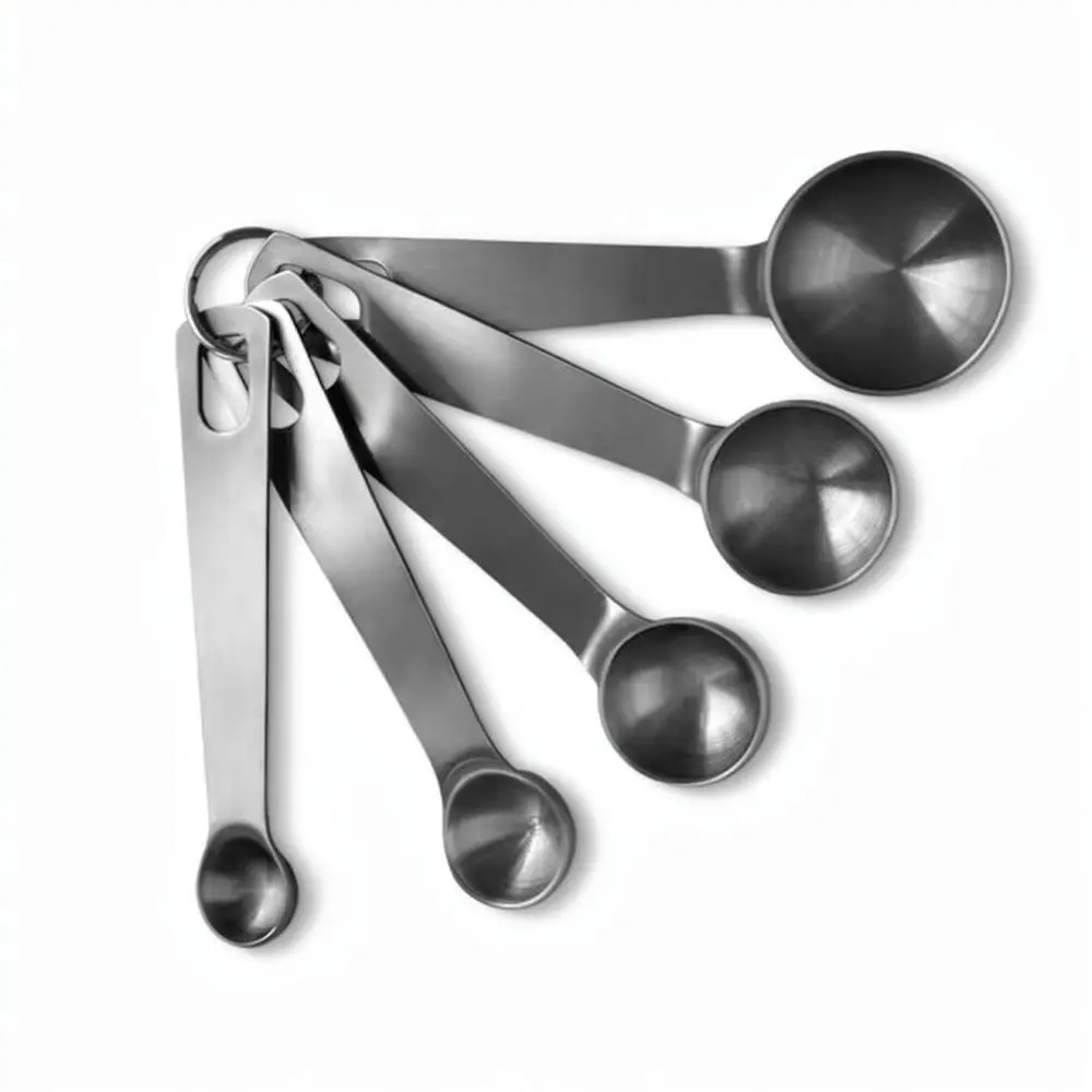 Kitchen Baking Measuring Spoons Stainless Steel Set Accurate Cooking Gadgets For Coffee Sugar Seasoning Metal Tool Kit