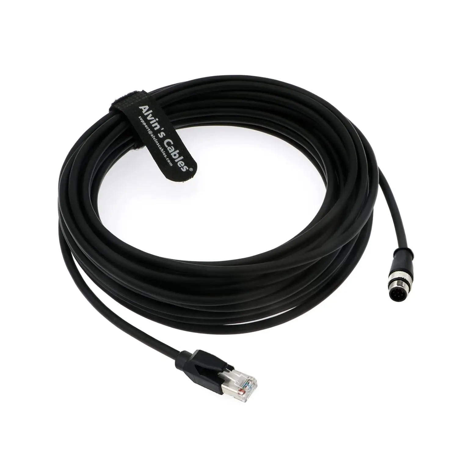 

Alvin's Cables M12 Ethernet Cable for Cognex Industrial Camera M12 A-Code 8 Pin Male to RJ45 Cat-6 Shielded Cable15M/49.2ft