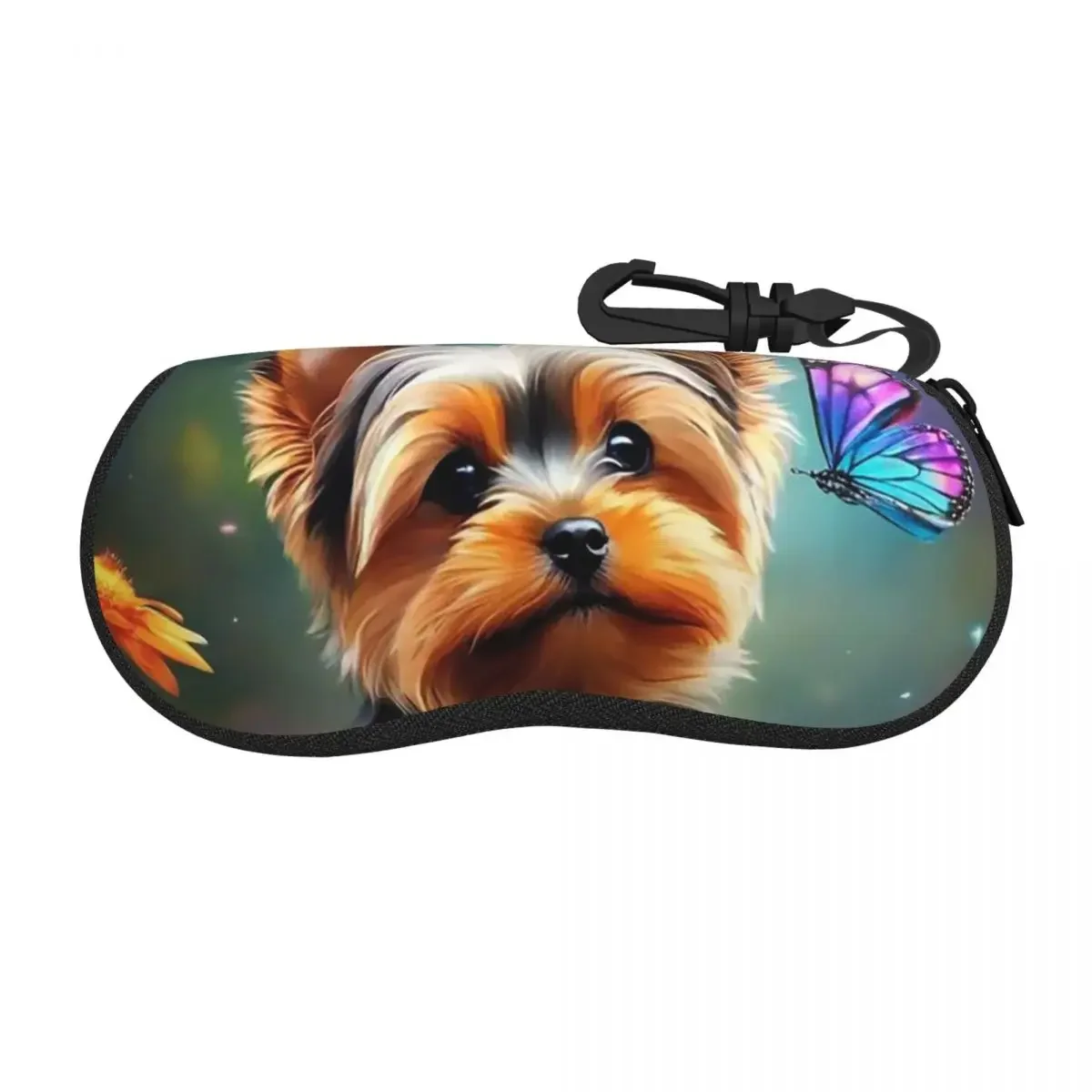 Yorkshire Terrier perro Yorkie amante Shell gafas caso Protector gafas de sol caja mujeres hombres suave bolsa para gafas