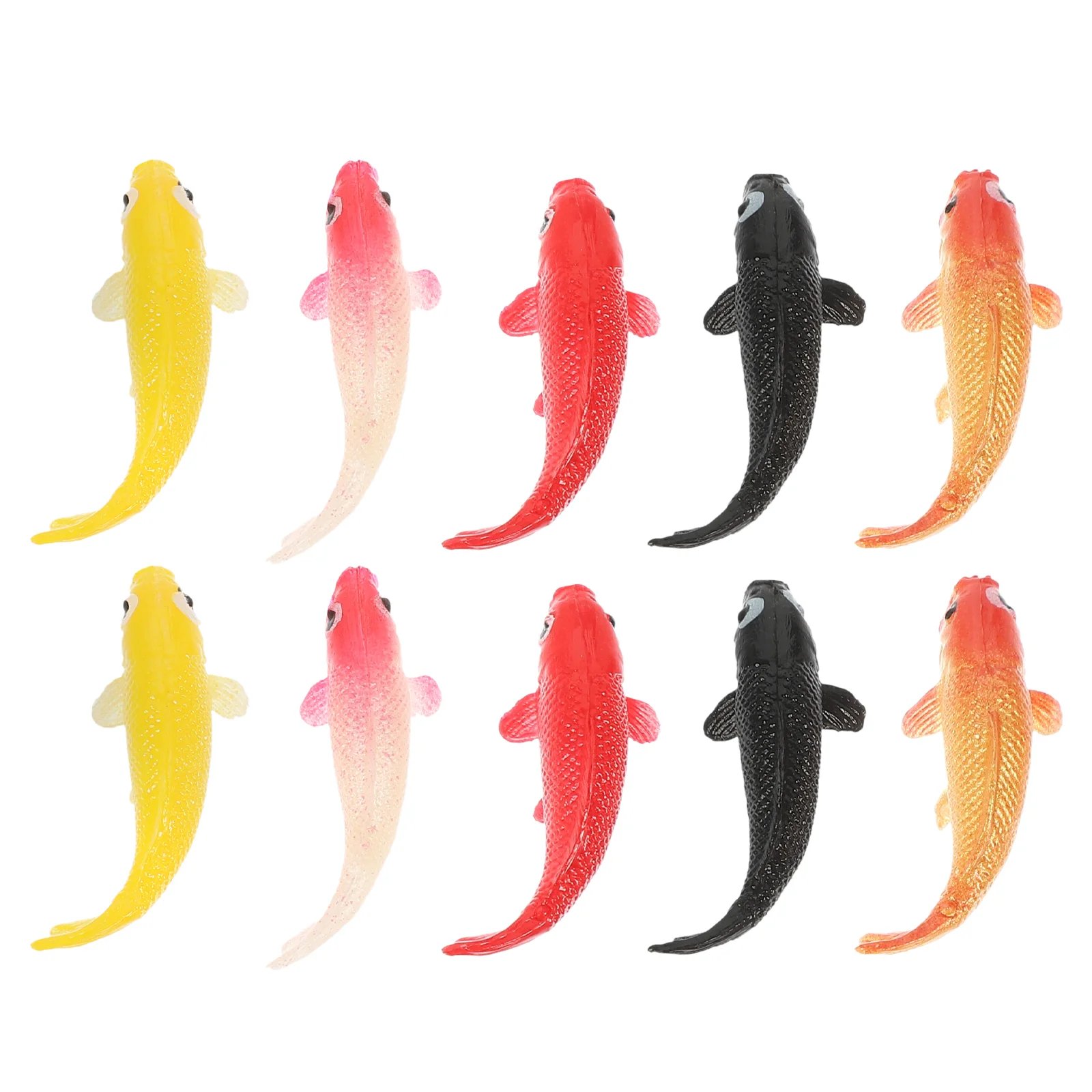 10 Pcs Simulation Goldfish Model Household Aquarium Decor Decorative Figure Supply Tank Floating Plastic Fake Toys