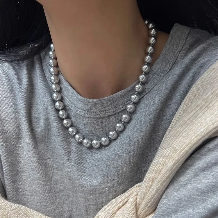 

Sugar Cube Home, True Hemp Pearl Necklace Sterling Silver Buckle Premium French Autumn and Winter Versatile Niche Sweater
