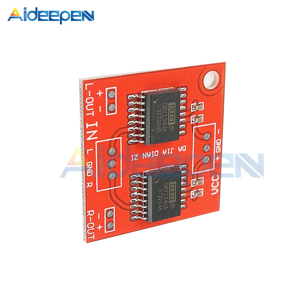 DC5V-15V Dual Channel DRV134 Unbalanced to Balance Board For Balanced Input Power Amplifier Board For Dual Power Supply