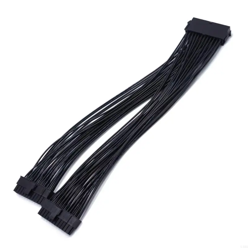 L4MA 32cm/12.6in 24Pin Power Extension Cord ATX Power Motherboard 24pin Extension Cord 24p PSU Power Cord Splitter