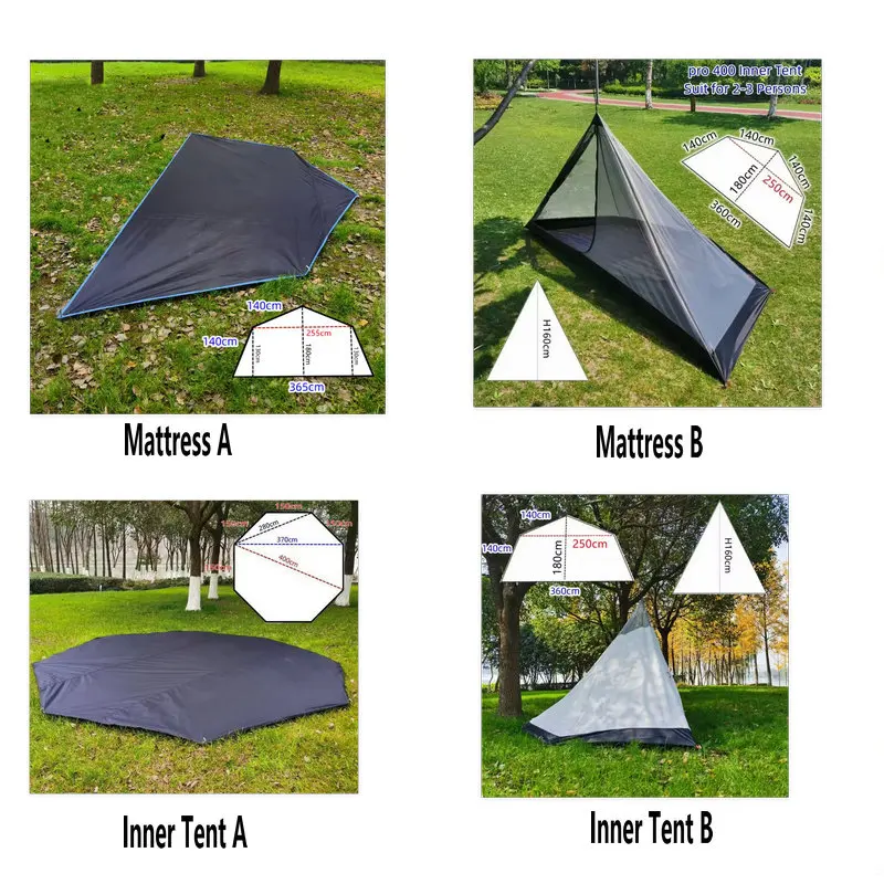 Inner Tent/Camping Mat Ultralight Hiking Picnic Beach Portable Ground Sheet PU4000 Oxford Cloth Waterproof Pyramid Tent Mats
