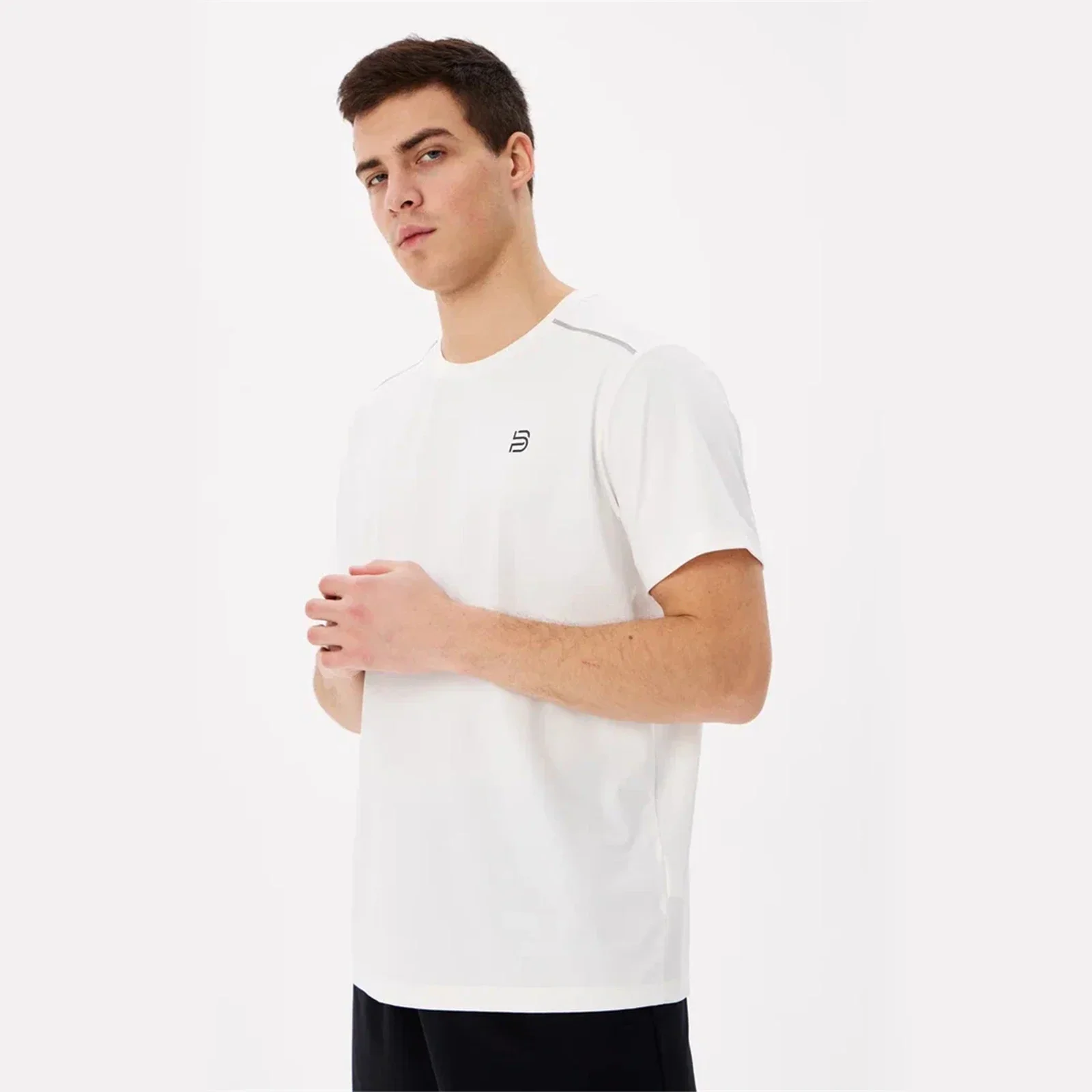 Baasploa Men T-Shirts New Summer Casual Breathable Short Sleeve Pullover Tops Male Fashion Solid Running Training Shirts